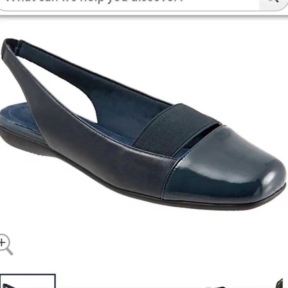 TROTTERS SLINGBACK ROUND TOE SLIP-ON WOMEN"S FLAT SHOE